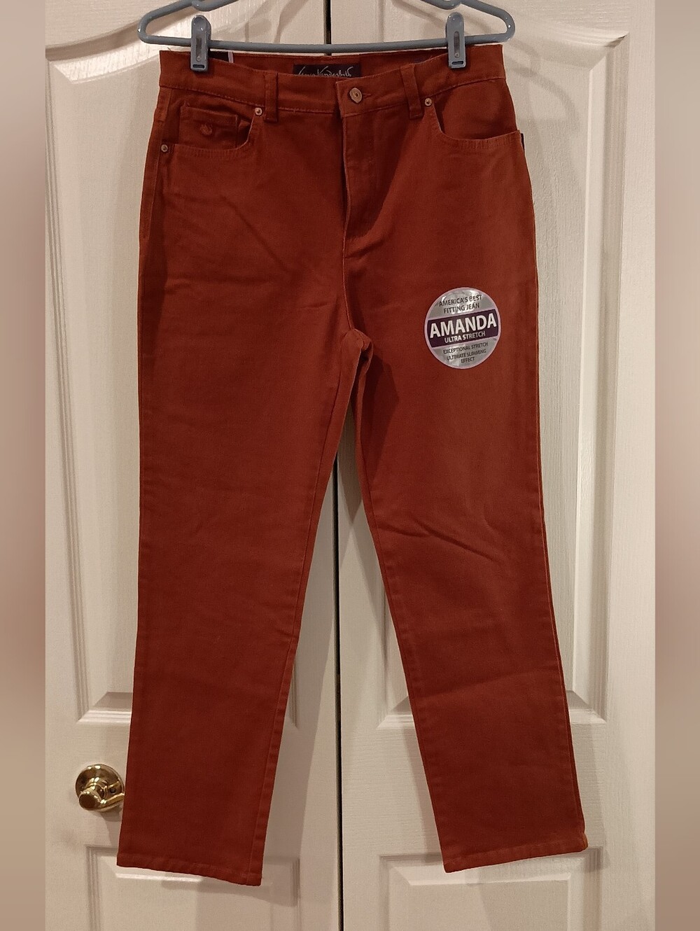 Gloria Vanderbilt Amanda Skinny Jeans in Rust